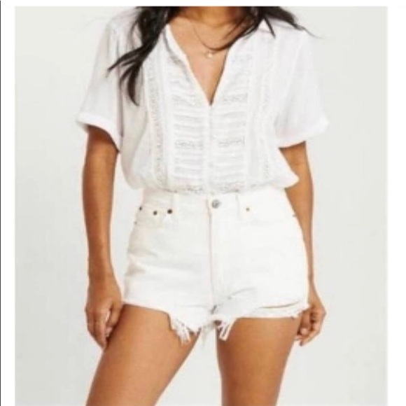 Abercrombie & Fitch Denim - Abercrombie “Annie” High Rise White Jean Short